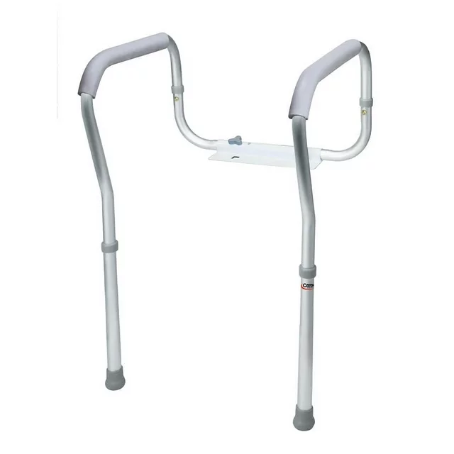 Aluminum toilet safety frame